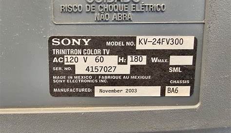 sony kv 24fv300 color television owner's manual