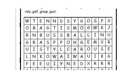 Third Grade Word Search Puzzles Printable Workbook - EnglishBix
