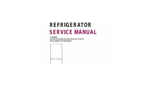 ANY! LG Refrigerator ORIGINAL Service Manual and Repair Guide