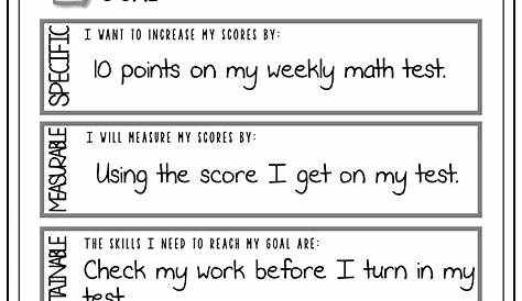 smart goal setting worksheets