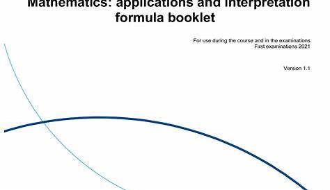 IB Math AI Formula Booklet