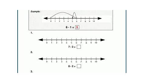 Number Lines Subtraction Worksheets -printable | K5 Learning