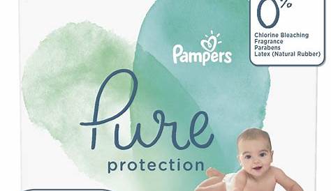 Pampers Pure Protection Natural Newborn Diapers, Size 1, 108 ct