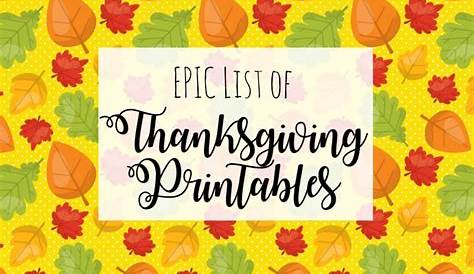 printables thanksgiving