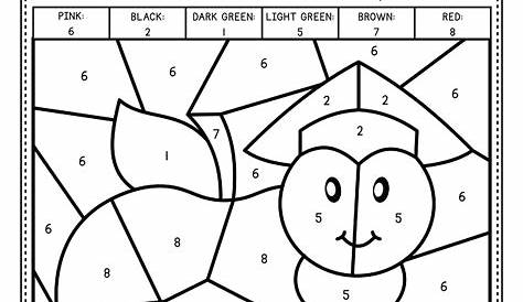 Easy Color by Number Worksheets for Kindergarten | 101 Coloring