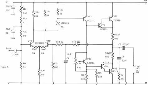 5 watts amplifier circuit diagram