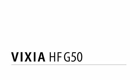 canon vixia hf g50 manual