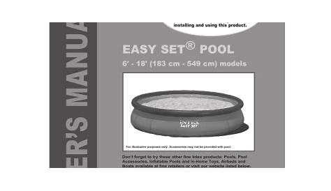 INTEX Easy Set Pool Owner’s Manual | Manualzz