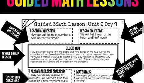 guided math lesson plans