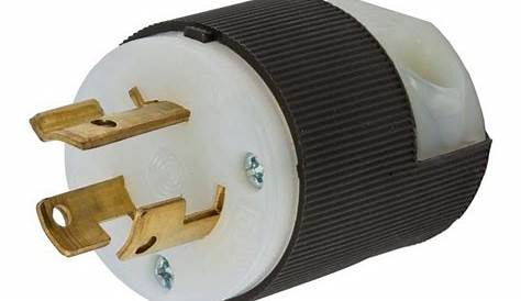 Hubbell-Wiring HBL4570C 3-Wire 2-Pole Polarized Locking Plug 250-Volt