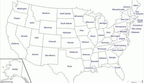 Map Of Us States With Names Usa Map Of States Blank Elegant Usa Map