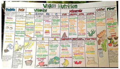 chart of vegetable nutrients