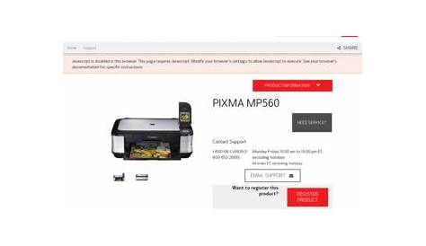 Canon PIXMA MP560 Driver and Firmware Downloads