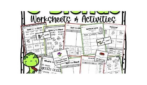 S Blends Worksheets by Courtney's Creations and Clips | TpT