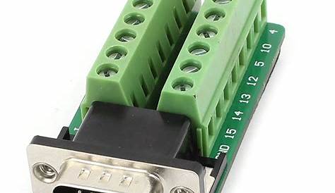 D SUB DB15 VGA Male 3Row 15Pin Plug to Terminal PCB Board Connectors-in