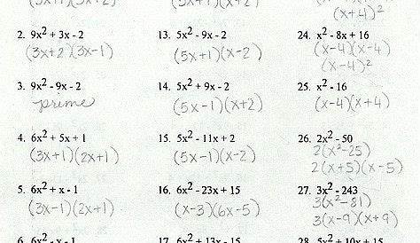 Factoring Polynomials Worksheet Grade 8 - Walter Bunce's Multiplication