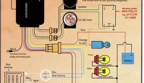 wiring diagram of motorcycle alarm system