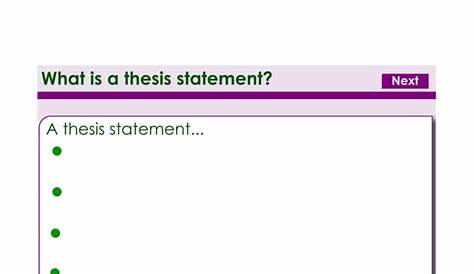 Thesis statement 7th grade | PDF