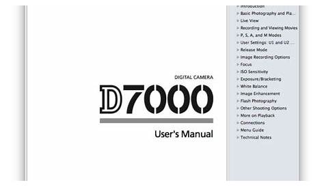 nikon d7000 owners manual