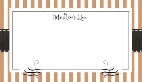 Free Note Card Templates