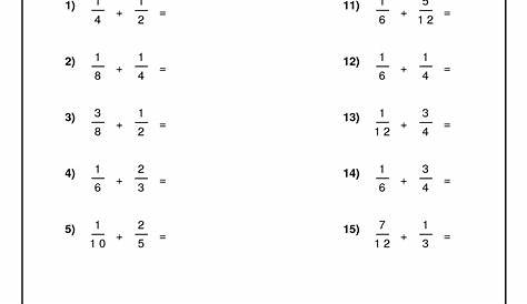 math worksheet 6th grade fractions