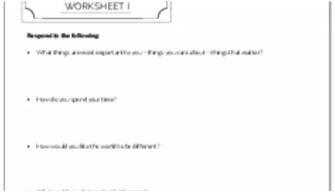 PLR Worksheets - Defining Your Life Purpose Worksheet I - PLR.me