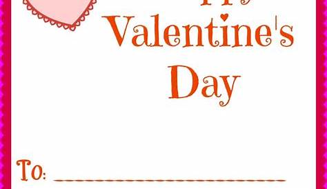 Simple Printable Valentines Day Cards For Your Kids Classrooms - More