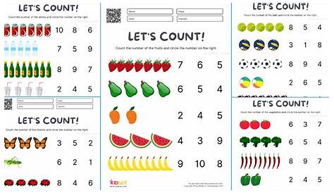 Counting Numbers Worksheet for Kids (1-10) - Kidpid