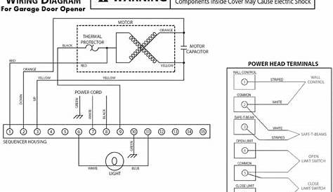 genie garage door sensor wiring schematic