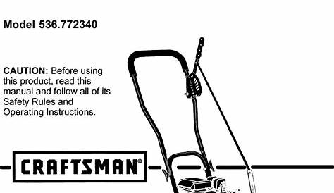 Craftsman 536772340 User Manual EDGER Manuals And Guides L0203189