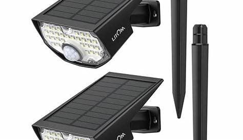 LITOM 2PC 30 LED Solar Lights Landscape Spotlights Waterproof 2-in-1 Solar Wall Light Wireless