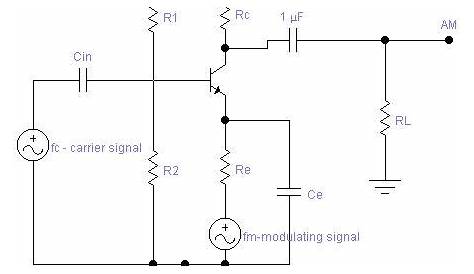 electronique: Transistor AM modulator