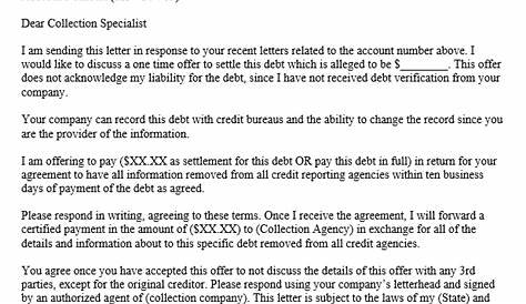 pay for deletion letter template