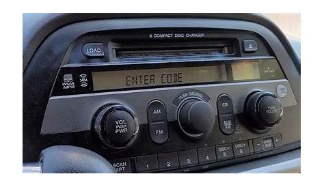 radio code for honda odyssey 2007