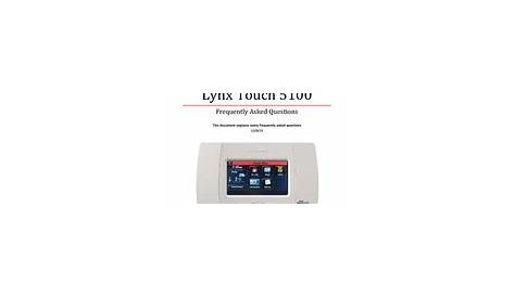 Honeywell LYNX Touch 5100 Manuals