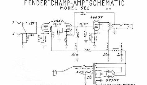 fender champ tube amp schematic