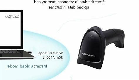 NADAMOO Wireless Barcode Scanner, 2-in-1 2.4GHz Wireless