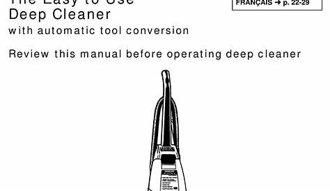 Hoover Steamvac Manual F5914