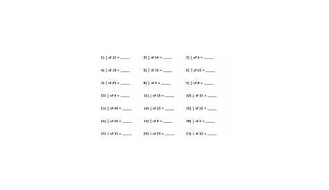 whole numbers as fractions worksheets