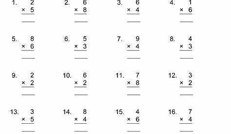 math for 3rd graders multiplication