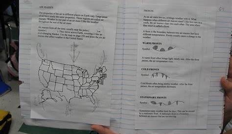 Air Masses And Fronts Worksheet Answer Key - worksheet
