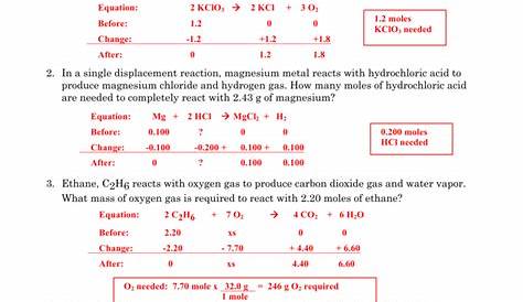 Chemistry Unit 5 Worksheet 2 Answers - properinspire