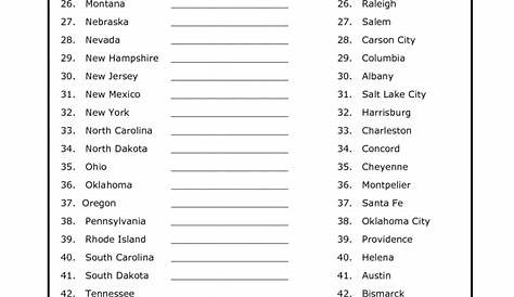 Blank Printable Map Of 50 States And Capitals - Printable Maps