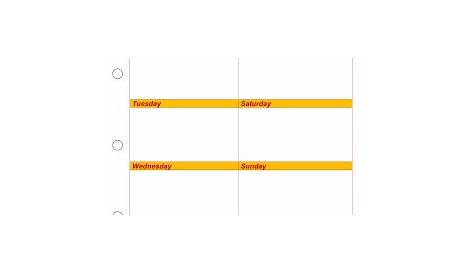 student weekly planner printable