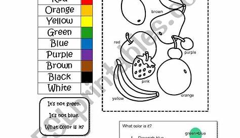 Colors - ESL worksheet by Amy Teacher