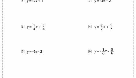 Linear Equations Worksheets with Answer Key