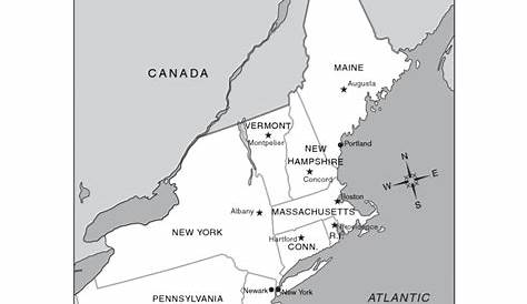 northeast region map blank