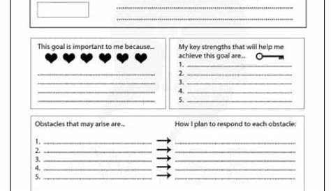simple goal setting worksheets