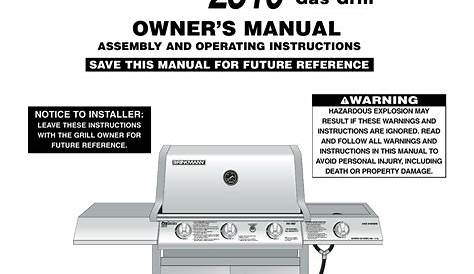 brinkmann 6430 gas grill user manual