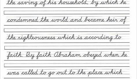 handwriting practice paragraph worksheet